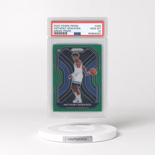 2020 Panini Prizm #258 Anthony Edwards - Green Prizm (PSA 10 GEM MINT)