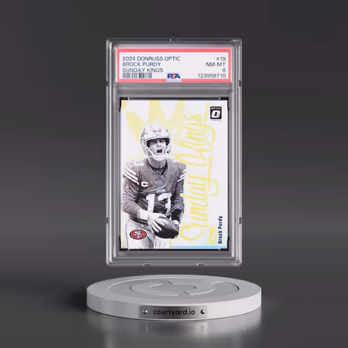 2024 Panini Donruss Optic Sunday Kings #19 Brock Purdy (PSA 8 NM-MT)