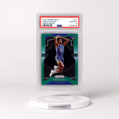 2019 Panini Prizm #272 Jordan Poole - Green Prizm (PSA 10 GEM MINT)