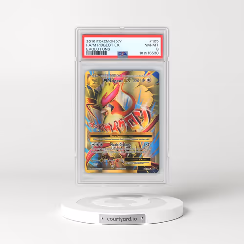 2016 Pokémon XY Evolutions #105 M Pidgeot EX - Holo Full Art (PSA 8 NM-MT)