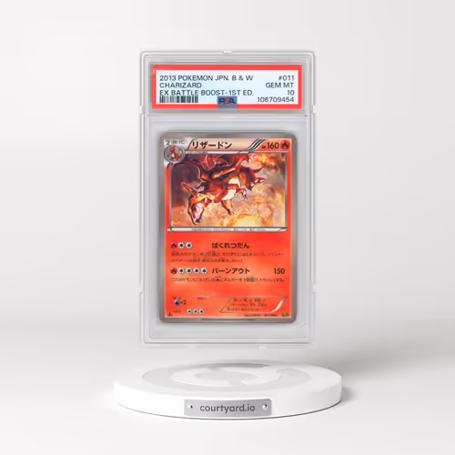 2013 Pokémon Black & White EX Battle Boost #011 Charizard - 1st Edition (PSA 10 GEM MINT)