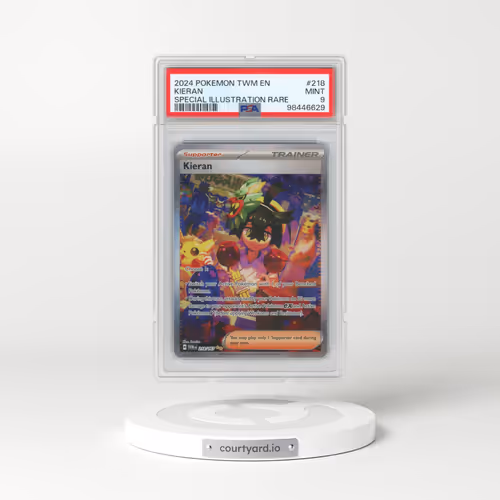 2024 Pokémon Twm EN-Twilight Masquerade #218 Kieran - Special Illustration Rare (PSA 9 MINT)