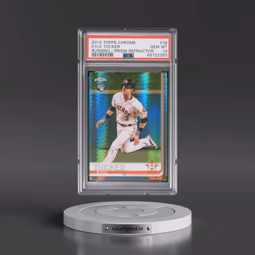 2019 Topps Chrome #39 Kyle Tucker - Running-Prism Refractor (PSA 10 GEM MINT)