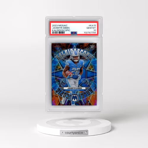 2023 Panini Mosaic Kaleidoscopic #KA15 Jahmyr Gibbs (PSA 10 GEM MINT)