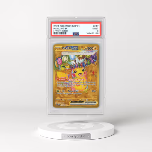 2024 Pokémon Ssp EN-Surging Sparks #247 Pikachu EX - Holo Hyper Rare (PSA 9 MINT)