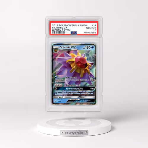 2019 Pokémon Sun & Moon Hidden Fates #14 Starmie GX - Holo (PSA 10 GEM MINT)