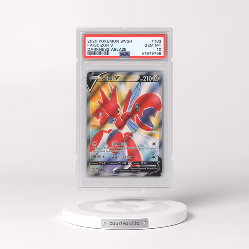2020 Pokémon Sword & Shield Darkness Ablaze #183 Scizor V - Holo Full Art (PSA 10 GEM MINT)