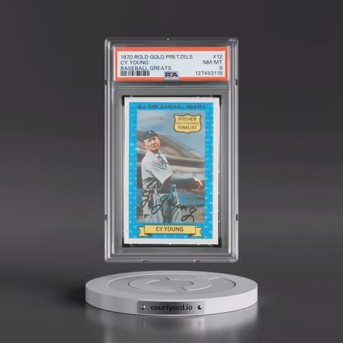 1970 Rold Gold Pretzels #12 Cy Young - Baseball Greats (PSA 8 NM-MT)