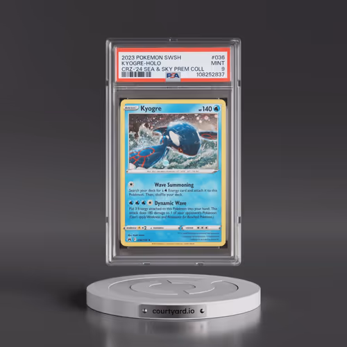 2023 Pokémon Sword and Shield Crown Zenith #036 Kyogre - Holo 2024 Sea & Sky Premium Collection (PSA