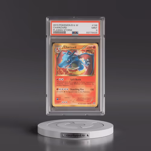 2013 Pokémon Black & White Plasma Storm #136 Charizard (PSA 9 MINT)