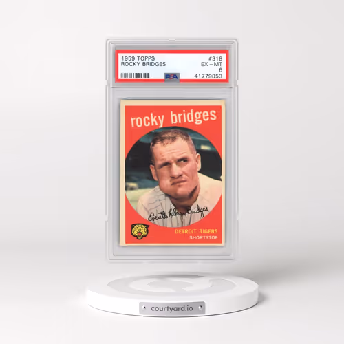 1959 Topps #318 Rocky Bridges (PSA 6 EX-MT)