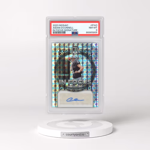 2023 Panini Mosaic in Focus Signature #IFAO Aidan O'Connell (PSA 8 NM-MT)
