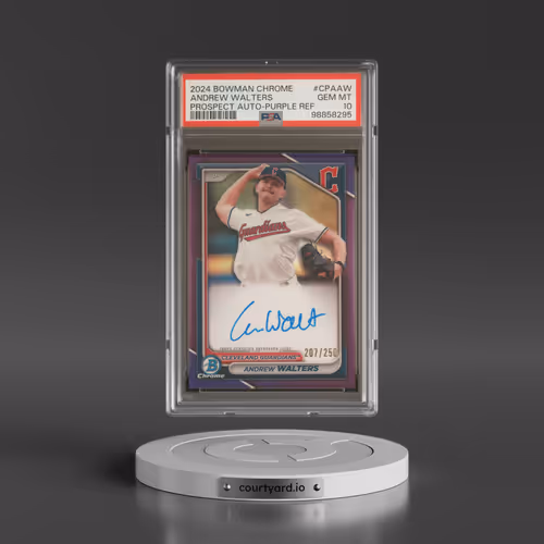 2024 Bowman Chrome Prospect Autographs #CPAAW Andrew Walters - Purple Refractor (PSA 10 GEM MINT)