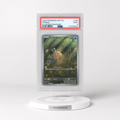 2024 Pokémon Ssp EN-Surging Sparks #198 Feebas - Illustration Rare (PSA 9 MINT)
