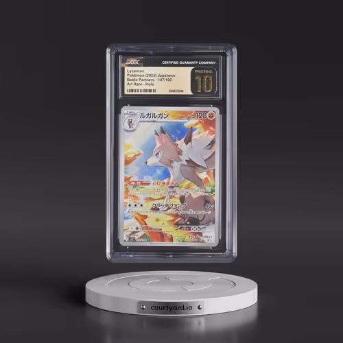 2025 Battle Partners - sv9 #107/100 Lycanroc - Art Rare Holo (CGC 10 PRISTINE)