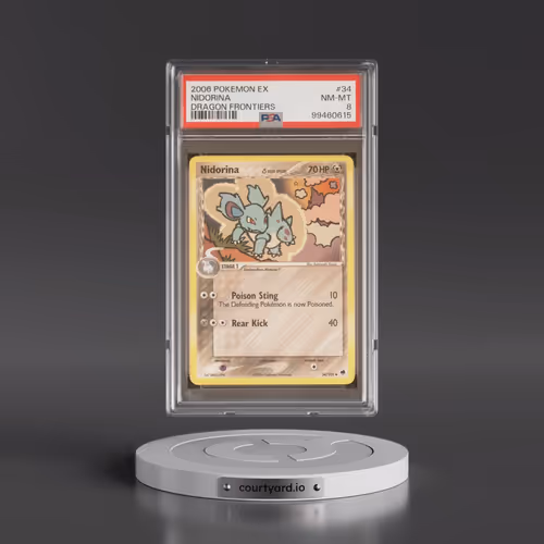 2006 Pokémon EX Dragon Frontiers #34 Nidorina (PSA 8 NM-MT)