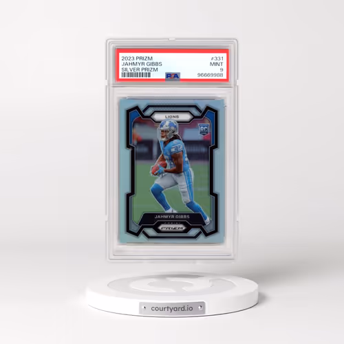 2023 Panini Prizm #331 Jahmyr Gibbs - Silver Prizm (PSA 9 MINT)