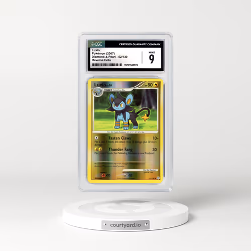2007 Diamond & Pearl #52/130 Luxio - Reverse Holo (CGC 9 MINT)