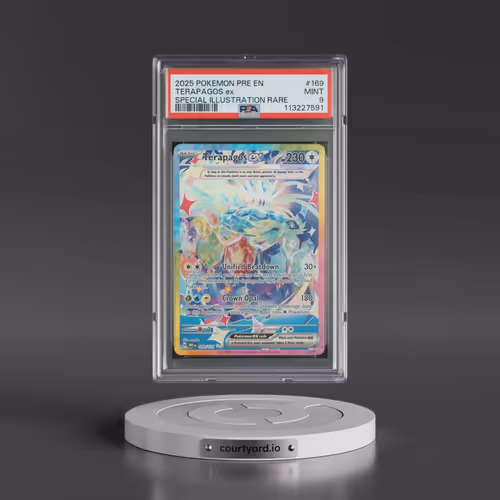 2025 Pokémon Pre EN-Prismatic Evolutions #169 Terapagos EX - Holo Special Illustration Rare (PSA 9 M