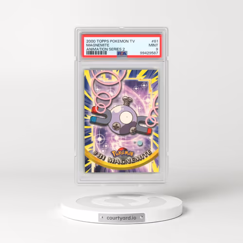 2000 Topps Pokémon TV Animation Series 2 #81 Magnemite (PSA 9 MINT)