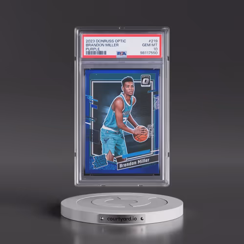 2023 Panini Donruss Optic #219 Brandon Miller - Purple (PSA 10 GEM MINT)