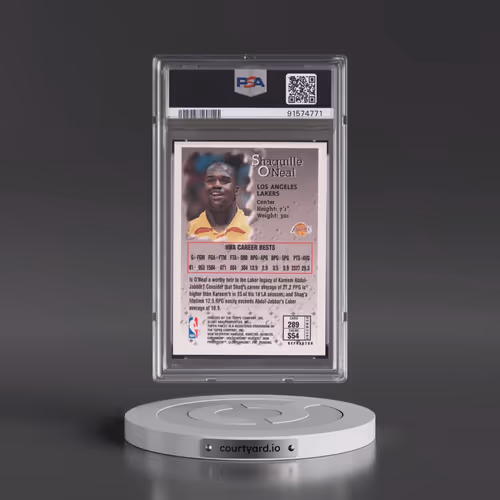 1996 Finest #289 Shaquille O'Neal - Refractor w/Coating (PSA 8 NM-MT)