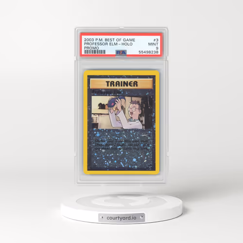2003 Pokémon Best of Game Promo #3 Professor Elm - Reverse Foil (PSA 9 MINT)