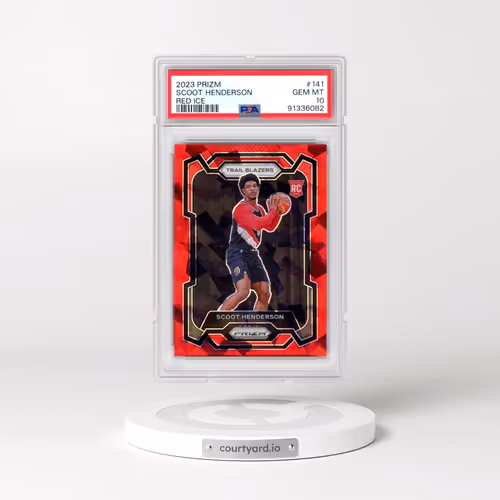 2023 Panini Prizm #141 Scoot Henderson - Red Ice (PSA 10 GEM MINT)