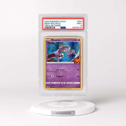 2022 Pokémon Sword & Shield Brilliant Stars #056 Mewtwo - Holo Trick or Trade 2022 (PSA 9 MINT)