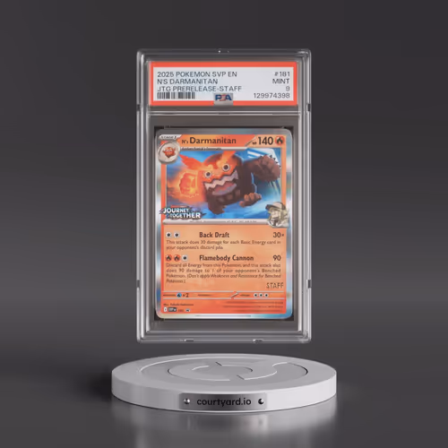 2025 Pokémon Svp EN-SV Black Star Promo #181 N's Darmanitan - Journey Together Prerelease-Staff (PSA