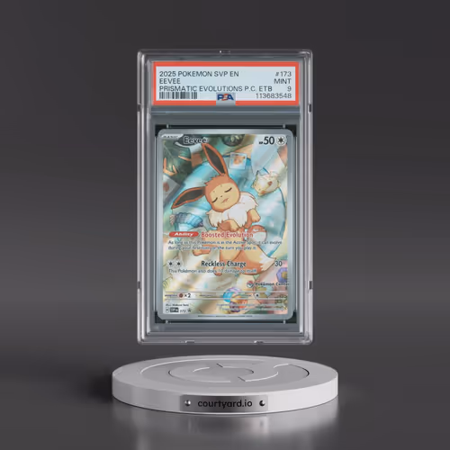 2025 Pokémon Svp EN-SV Black Star Promo #173 Eevee - Prismatic Evolutions Pokemon Center Elite Train
