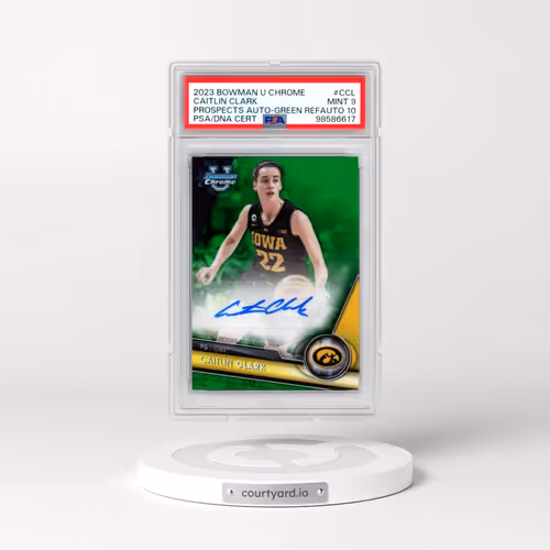 2023 Bowman University Chrome Bowman Chrome Prospects Autographs #CCL Caitlin Clark - Green Refracto