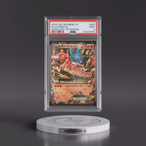 2014 Pokémon XY Rising Fist #053 M Lucario EX - 1st Edition Holo (PSA 9 MINT)