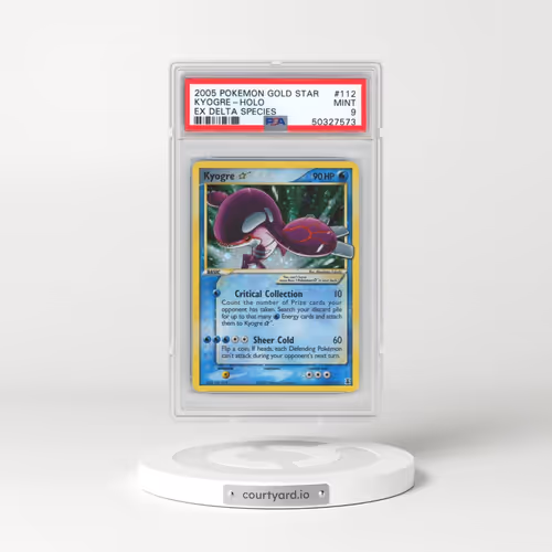 2005 Pokémon EX Delta Species #112 Kyogre - Holo Gold Star (PSA 9 MINT)