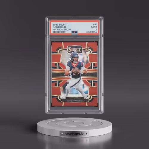 2023 Panini Select #41 CJ Stroud - Maroon Prizm (PSA 9 MINT)