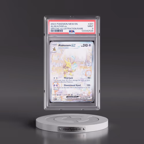 2023 Pokémon Mew EN-151 #201 Alakazam EX - Holo Special Illustration Rare (PSA 9 MINT)