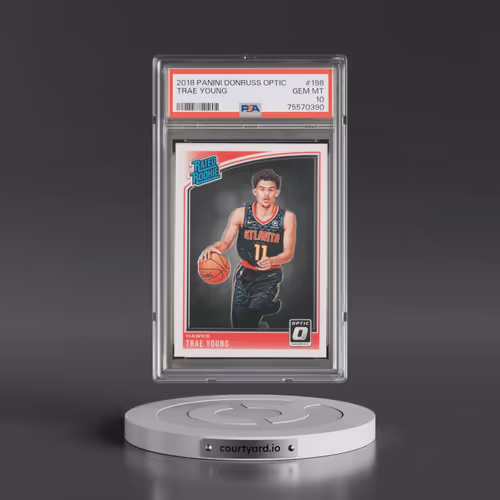 2018 Panini Donruss Optic #198 Trae Young (PSA 10 GEM MINT)