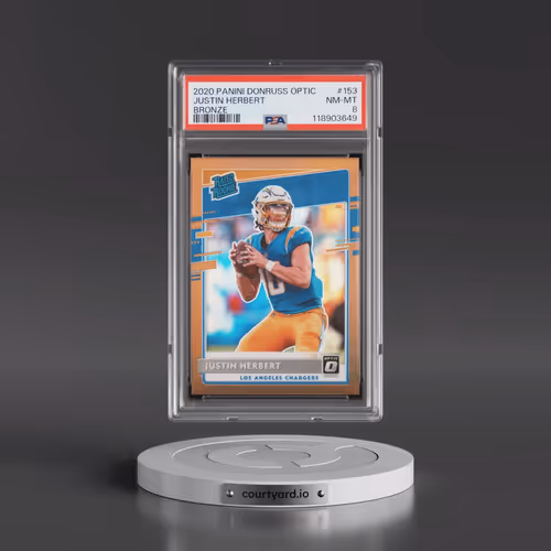 2020 Panini Donruss Optic #153 Justin Herbert - Bronze (PSA 8 NM-MT)