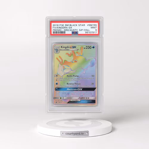 2018 Pokémon SM Black Star Promo #SM155 Kingdra GX - Holo Full Art Dragon Majesty Super-Premium Collection (PSA 9 MINT)