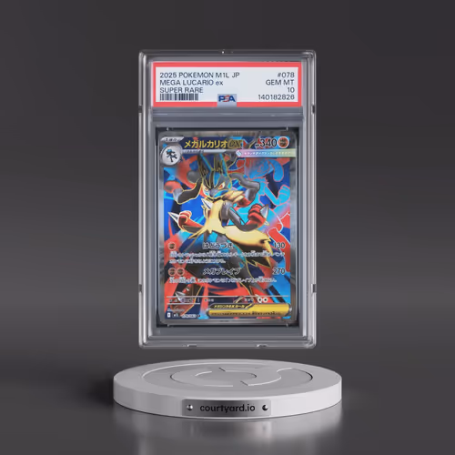 2025 Pokémon M1l-Mega Brave #078 Mega Lucario EX - Holo Super Rare (PSA 10 GEM MINT)