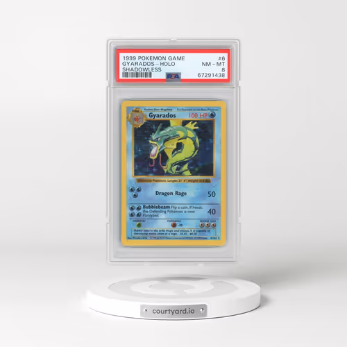 1999 Pokémon Game #6 Gyarados - Holo Shadowless (PSA 8 NM-MT)