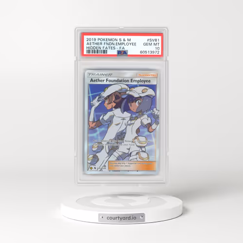 2019 Pokémon Sun & Moon Hidden Fates #SV81 Aether Foundation Employee - Full Art (PSA 10 GEM MINT)