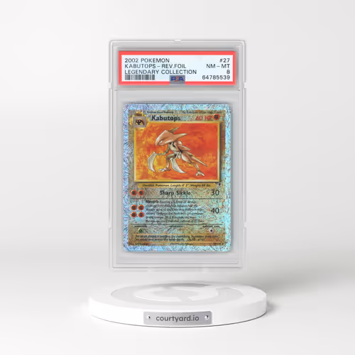 2002 Pokémon Legendary Collection #27 Kabutops - Reverse Foil (PSA 8 NM-MT)