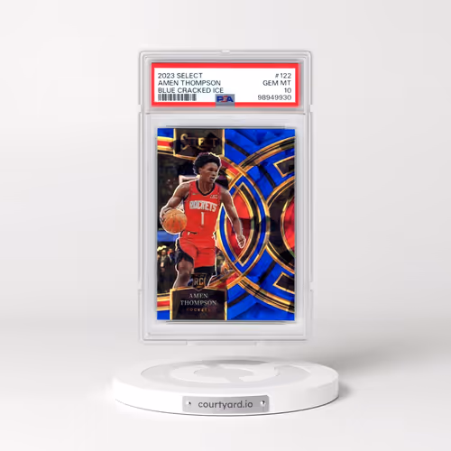 2023 Panini Select #122 Amen Thompson - Blue Cracked Ice (PSA 10 GEM MINT)