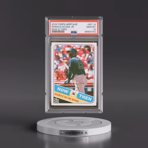 2018 Topps Heritage Now & Then #NT-14 Ronald Acuna Jr. (PSA 10 GEM MINT)