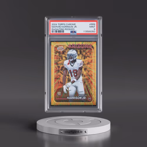 2024 Topps Chrome Radiating Rookies #RR8 Marvin Harrison Jr. (PSA 9 MINT)
