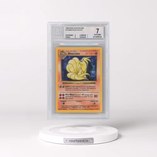 1999 Base Set #12 Ninetales - Shadowless Shadowless Holo (BGS 7 NM)