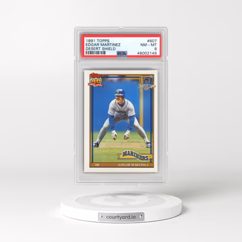 1991 Topps Desert Shield #607 Edgar Martinez (PSA 8 NM-MT)