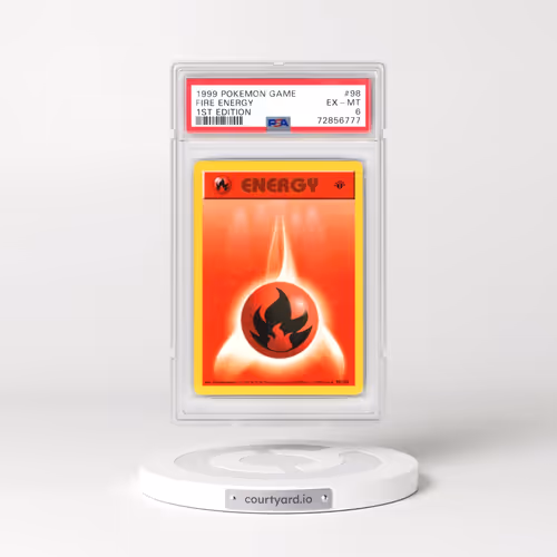 1999 Pokémon Game #98 Fire Energy - 1st Edition (PSA 6 EX-MT)
