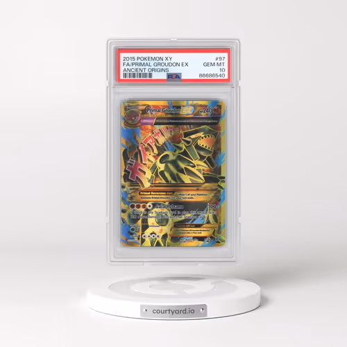 2015 Pokémon XY Ancient Origins #97 Primal Groudon EX - Holo Full Art (PSA 10 GEM MINT)